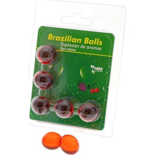 Bile Brazilian Balls Taloka cu lubrifiant gust fructe