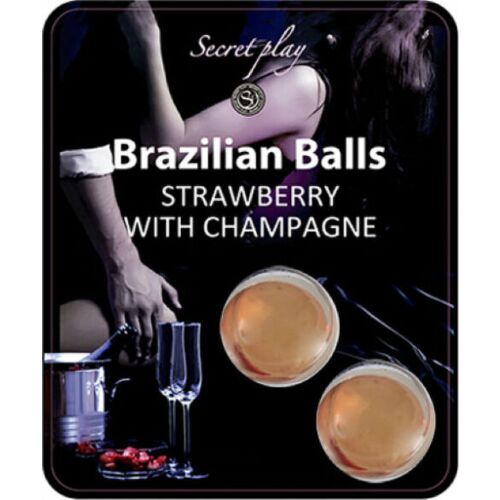 Lubrifiant Secretplay Bolas Brazilian Balls cu aroma de căpșuni