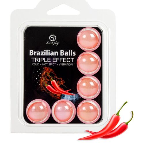 Lubrifiant SECRETPLAY Brazilian Balls cu trei efecte
