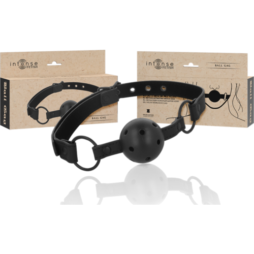 Mordaza BDSM INTENSE FETISH din piele vegană confortabilă