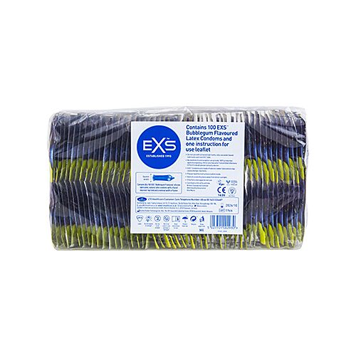 Prezervative Exs Bubblegum 100's cu aromă de gumă de mestecat