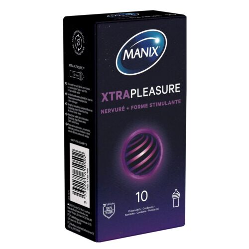 Prezervativ Manix Xtra Pleasure cu 10 unități și textură