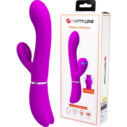 Vibrator Pretty Love Rabbit cu stimulare clitoridiană