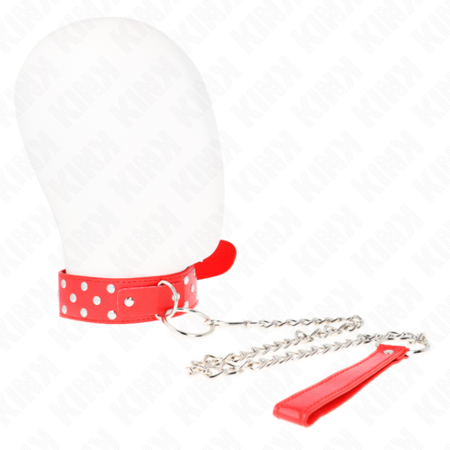 Zgardă KINK cu lesă de 65 cm și nit cu inel reglabilă 36-50 cm x 3,8 cm