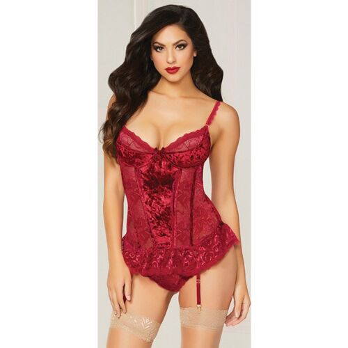 Set lenjerie 2PC BUSTIER cu inimă la decolteu