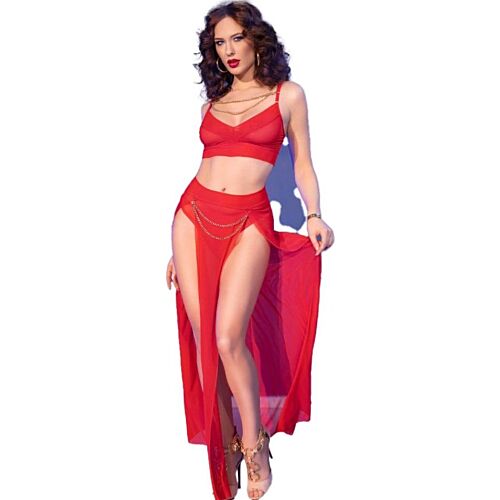 Lencerie sexy Chilirose CR 4850 cu detalii metalizate