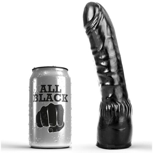 Dildo All Black 20 cm cu design ergonomic