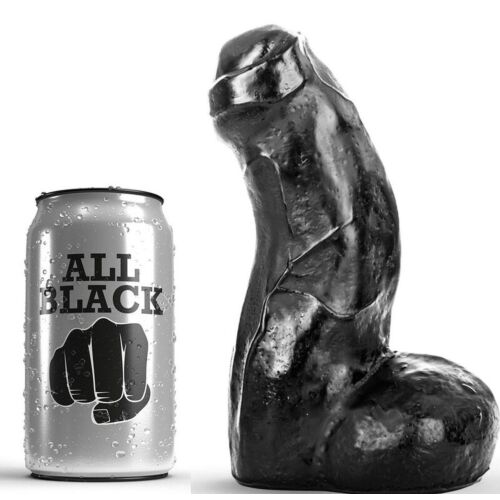 Dildo ALL BLACK 17 CM cu aspect realist