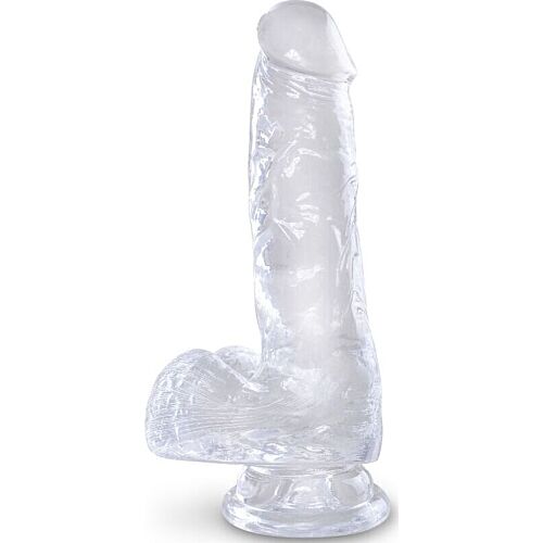 Dildo King Cock Clear 13.5 cm cu ventuză