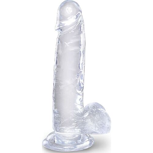 Dildo King Cock Clear 15,2 cm cu ventuză