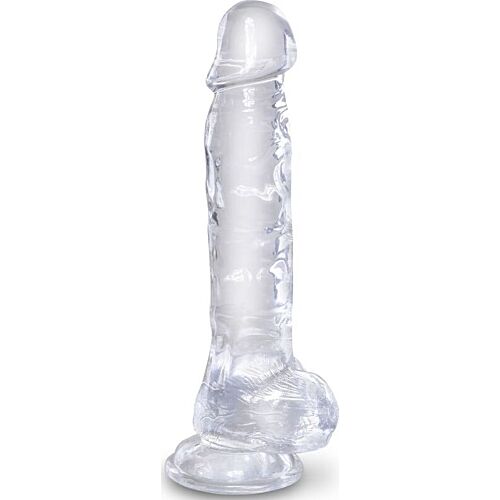 Dildo Pipedream King Cock Clear 16,5 cm cu ventuză