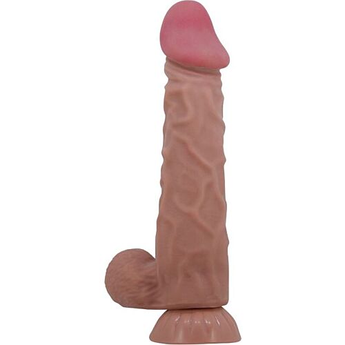 Dildo PRETTY LOVE Sliding Skin 24 cm cu ventuză pentru jocuri fără mâini
