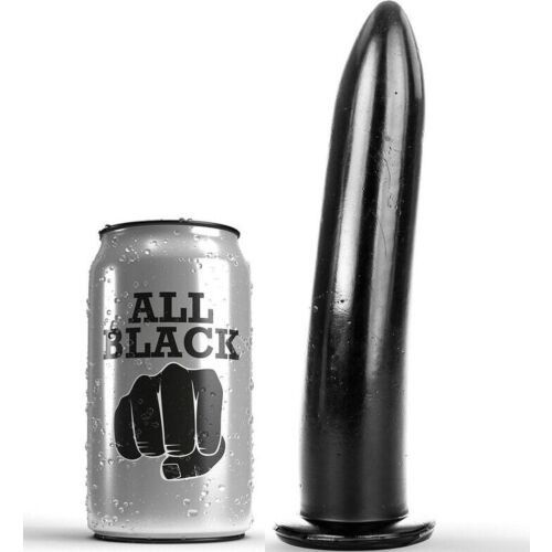 Dildo All Black 20 cm | Penetrare anala si vaginala controlabila