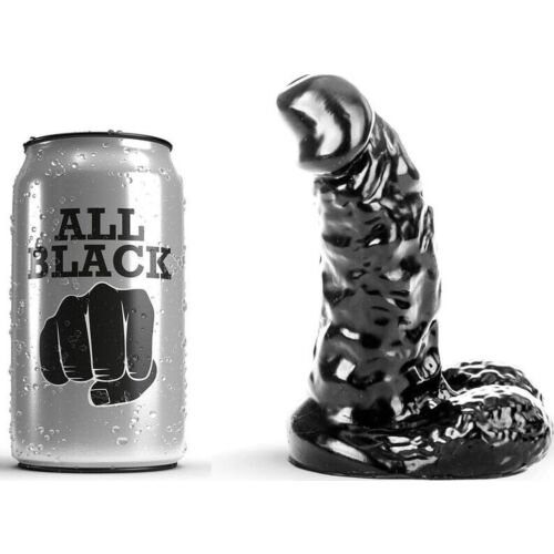 Dildo All Black 13 cm cu caña acanalată