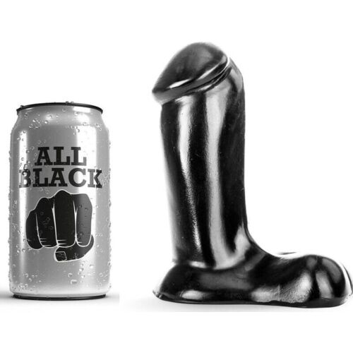 Dildo All Black 14 CM | Formă realistă și bază stabilă
