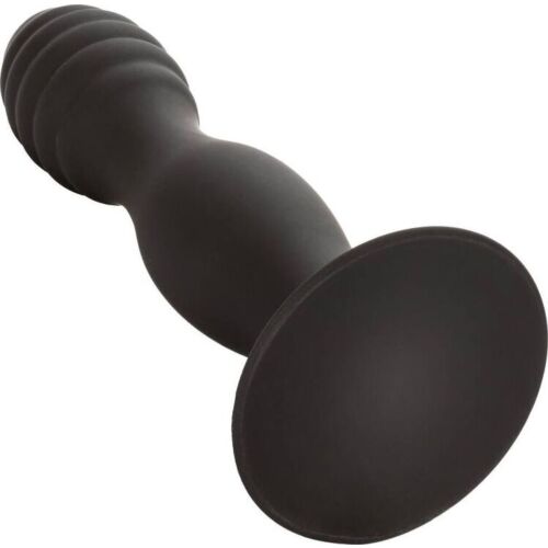 Sonda Anal Calexotics Ribbed Anal Stud cu Taza de Suție