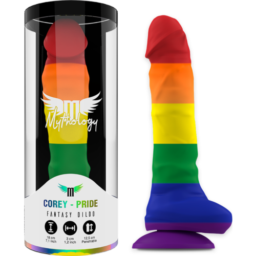 Dildo Mythology Corey Pride M - Silicona moale și flexibilă