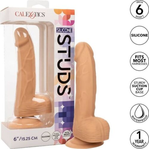 Dildo CALEXOTICS Silicone Studs 15.24 cm cu suctiune