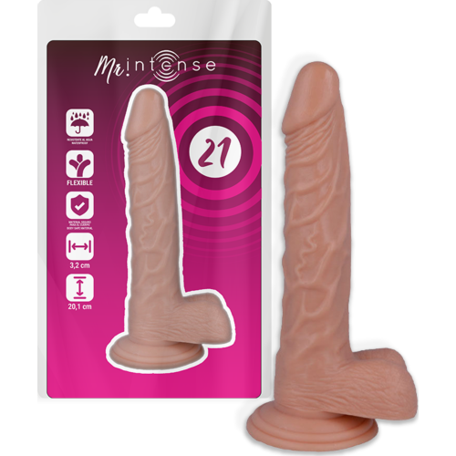 Dildo MR. INTENSE 21 cm cu ventuză și tacto realist