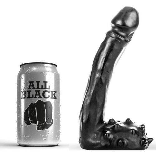 Dildo ALL BLACK 19 CM cu aspect realist