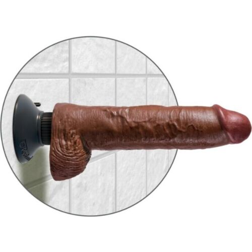 Vibrator King Cock 25.5 cm cu vibrații și ventuză