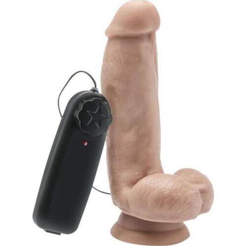 Dildo vibrátor Loviux GET REAL 12 cm cu textură pronunțată