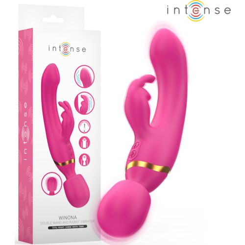 Vibrator INTENSE FUN Winona 2 în 1 pentru stimulare dublă