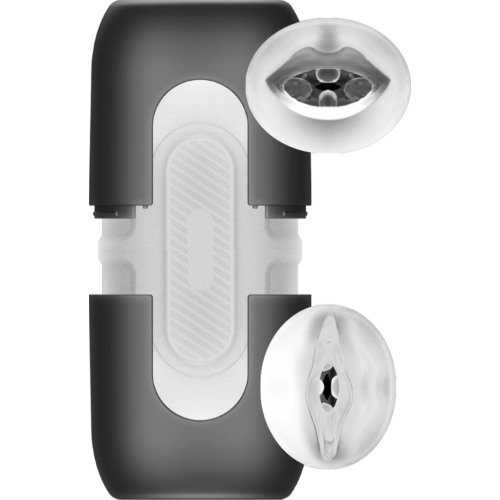 Masturbator Jamyjob Turbo cu două intrări și interior texturat