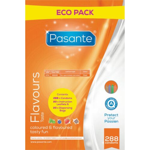 Prezervative Pasante Eco Pack 288 Uds cu arome variate