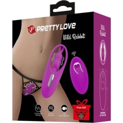 Stimulator pentru chiloți Pretty Love Wild Rabbit cu control la distanță