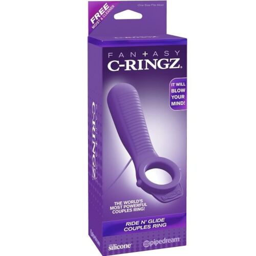 Inel stimulativ Fantasy C-ring cu vibrator controlat