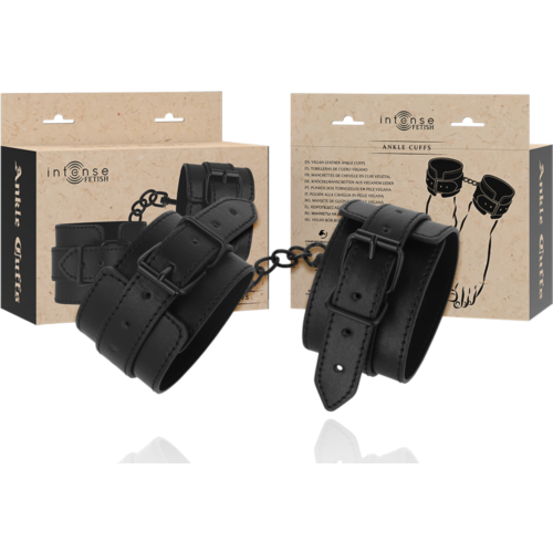 Tobilleras Bondage INTENSE FETISH din piele vegană
