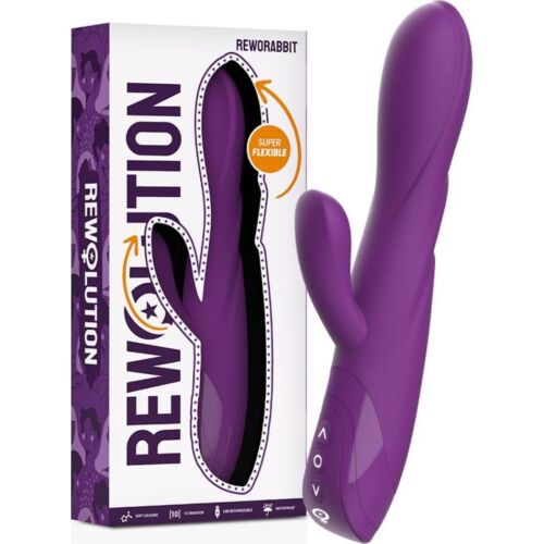 Vibrator REWOLUTION REWORABBIT cu tehnologie FlexiREWO