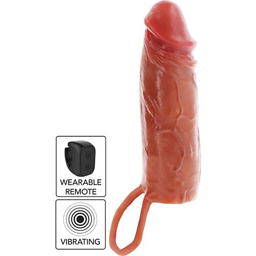 Manșon Vibrator pentru Penis Get Real Piele Hidratată 16 cm