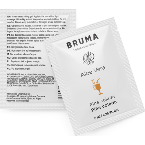 Lubrifiant BRUMA 6 ML cu aloe vera și aromă de piña colada