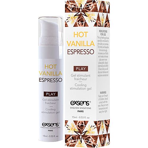 Gel stimulante Exsens Hot Vanilla Espresso 15 ml cu efect de căldură