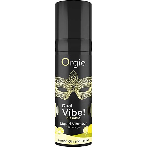 Gel stimulante Orgie Dual Vibe Lemon Gin & Tonic cu efect vibrat