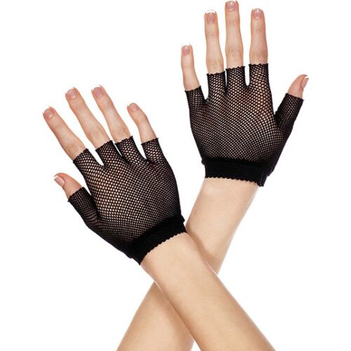 Manusi scurte Music Legs din plasă fără degete