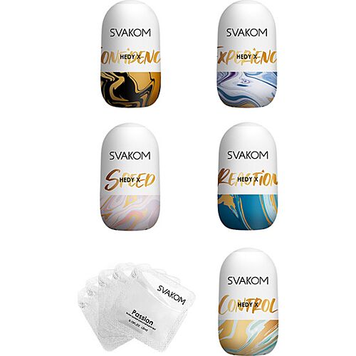 Huevito masturbator SVAKOM Hedy X-5 cu texturi mixte