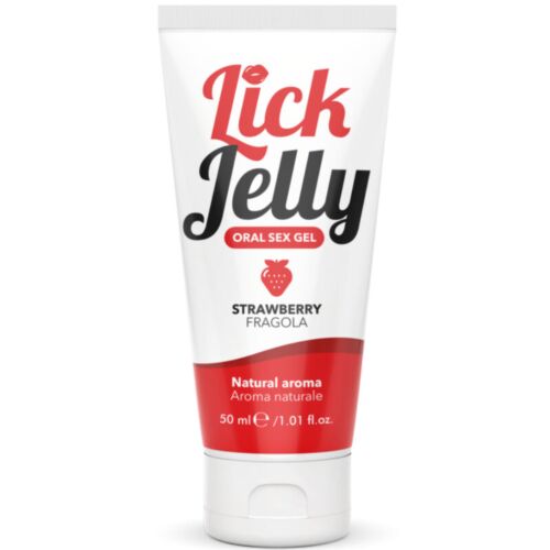 Lubrifiant IntimateLine Lick Jelly 50 ml cu aromă de căpșuni