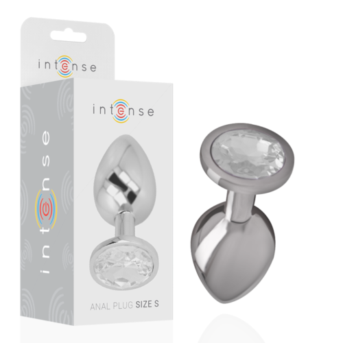 Plug Anal INTENSE cu cristal argintiu