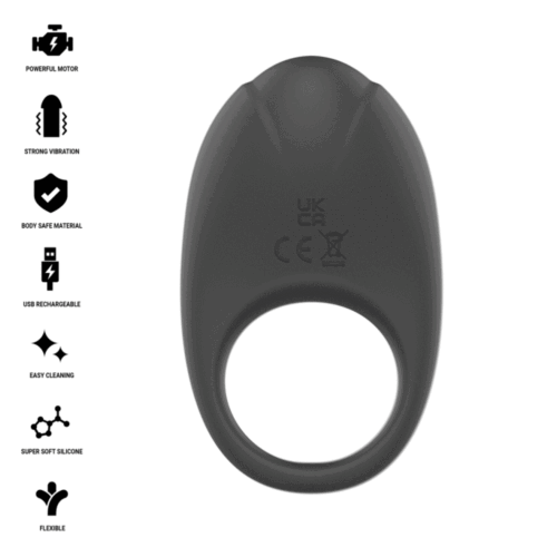 Inel vibrator INTENSE MERLOTTE cu stimulare clitoridiană