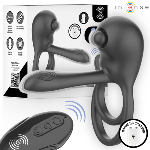 Inel vibrator INTENSE REMOTE CONTROL Spike cu telecomandă