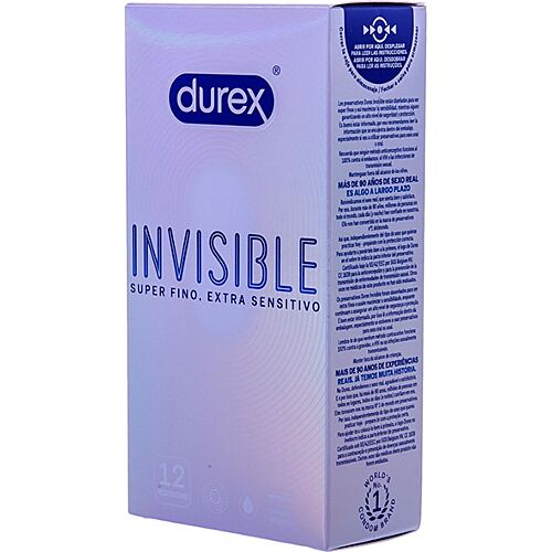 Prezervativ Durex Invisible Ultra Fino 12 Unități - Sensibilitate maximă