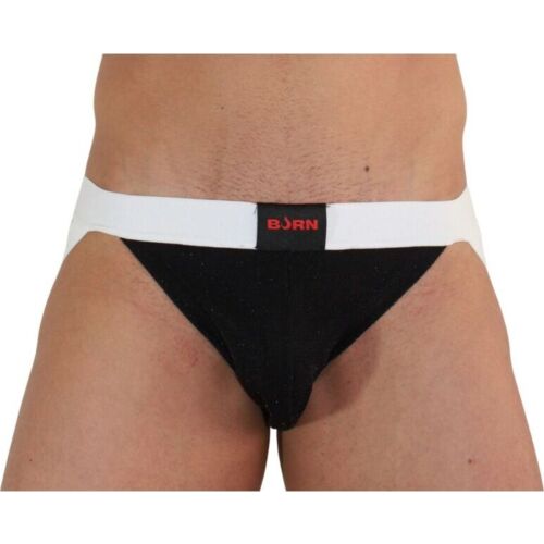 Jockstrap BURN 004 Brillant Negru/Alb XL