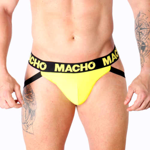 Chiloți Jockstrap MACHO JOCK AMARILLO cu design sexy