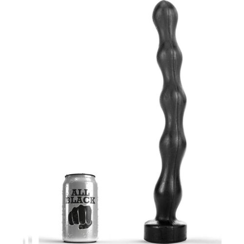 Jucărie anal ALL BLACK ANAL BEADS 41,5 cm cu stimulare variabilă