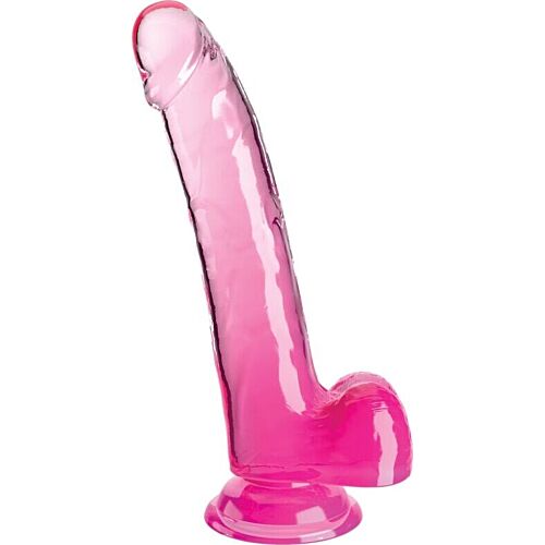 Dildo King Cock Clear 20.3 cm cu ventuză