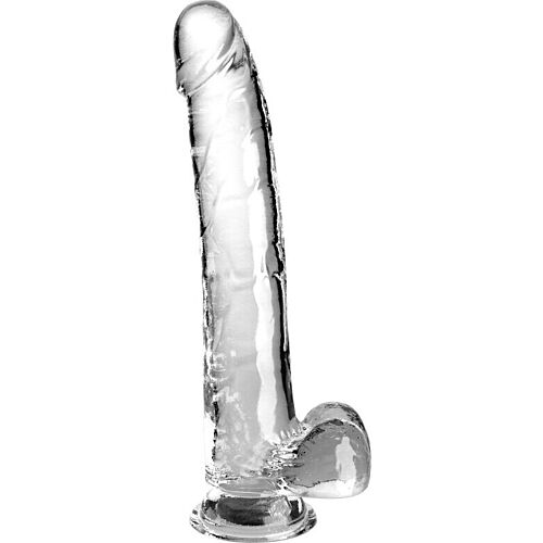 Dildo King Cock Clear cu ventosa 24.8 cm