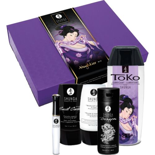 Kit erotic Shunga Naughtier - 5 produse pentru stimulare